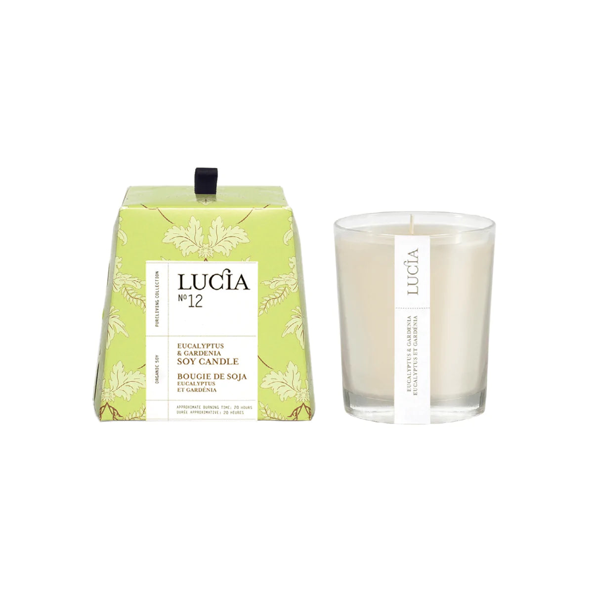 Bougie de Soja Eucalyptus et Gardénia