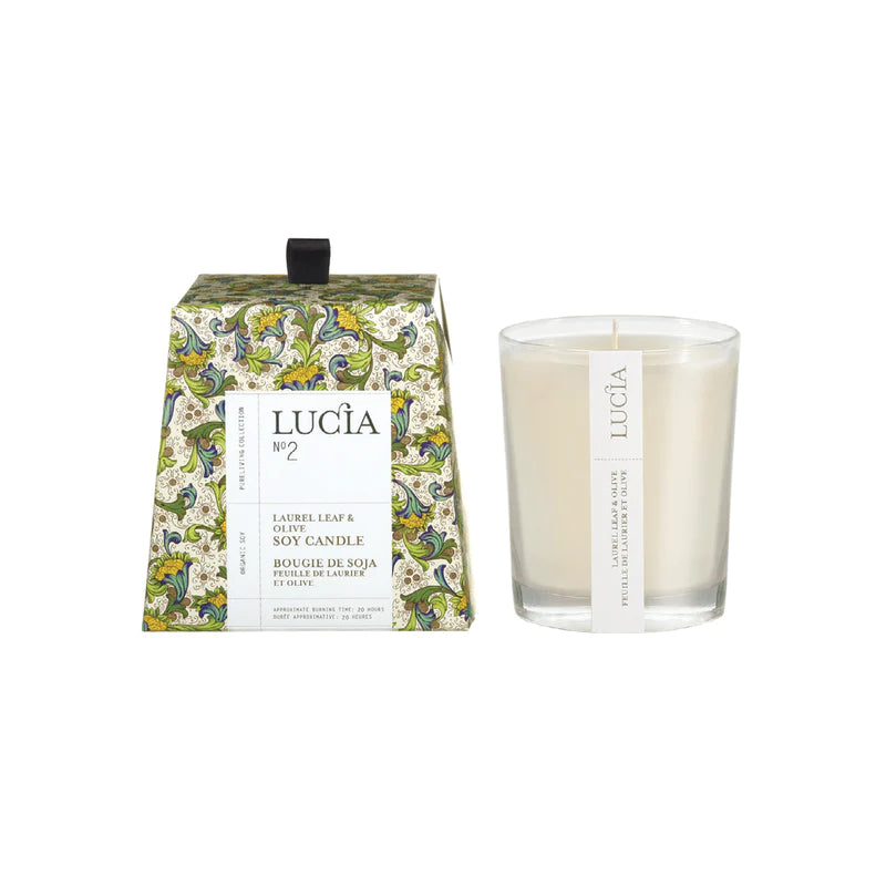 Bougie de soja Huile d'Olive et Feuille de Laurier